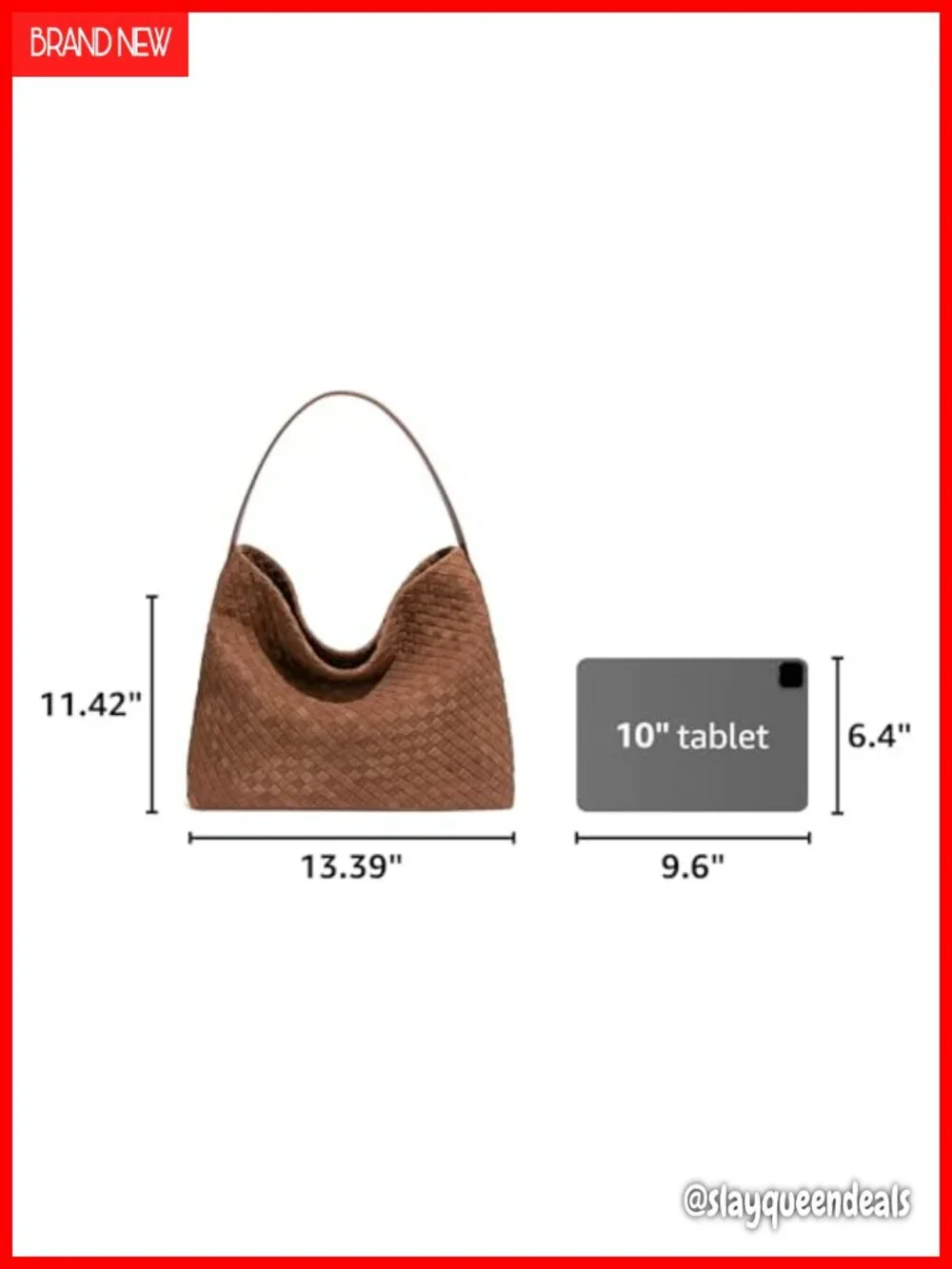 Slouchy Faux Suede Woven Hobo Shoulder Bag